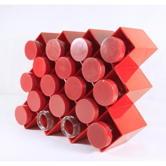 Vintage Red COPCO MCM Honeycomb Retro Wall Spice Rack By Lunge-Randel Made In - Picture 1 of 10